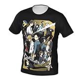 Anime Manga Durarara T Shirt Men's Fashion Casual Shirts Summer Short Sleeve Tee Black