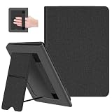 TOKILO Hülle für Kindle Paperwhite 7" eReader (12. Generation) - 2024 und Colorsoft Signature Edition (1. Generation 2024), Kickstand Schutzhülle mit Auto Sleep/Wake Funktion und Handschlaufe, Schwarz