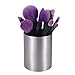 IMEEA Pen Cup Pencil Holder Makeup Brush Holder Heavy Duty SUS304 Brushed Stainless Steel (Silver)