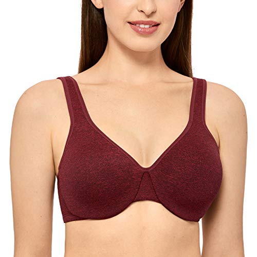 Preisvergleich Produktbild DELIMIRA Damen Minimizer BH mit Bügel Klassischer Vollschalen Vermilion Heather 85I
