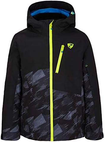 Ziener Giacca da sci unisex per bambini, impermeabile, antivento, calda (confezione da 1), Blu navy, 140