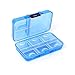 rongweiwang Organisateur de pilules Portable Storage Transparent 9 grilles 7 Jours comprimé de comprimé Distributeur de Distributeur de ménage, Bleu