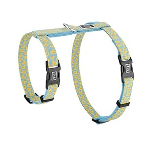 Tella & Stella Escape Proof Cat Harness for Walks – Adjustable Fit for Neck 7 in to 12 in & Chest 10 in to 17 in – Lightweight, Soft, and Comfortable Design – 4-Point Safety Buckles (Quack!)