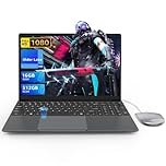 LEEDOW 15.6" Laptop PC Quad-Core N95 Processor Laptop Computer Up to 3.4GHz,16GB DDR4 512GB SSD UHD Graphics Netbook with Webcam,Touch ID Support WiFi, BT