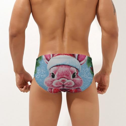 Cute Rabbits Men's Swim Briefs Sexy Bikini Swimwear Bathing Swimsuit Trunks Underwear2