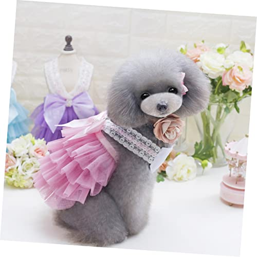 Toddmomy 3 Pecas Saia De Cachorro De Estimação Vestidos De Tutu De Laço Para Cachorro Vestido De Cam