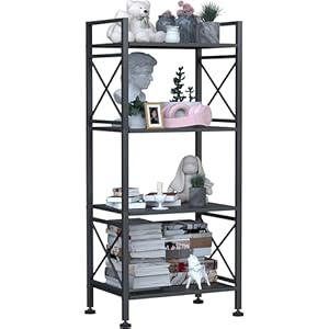 YOHKOH Bücherregal mit 4 Ebenen Metall