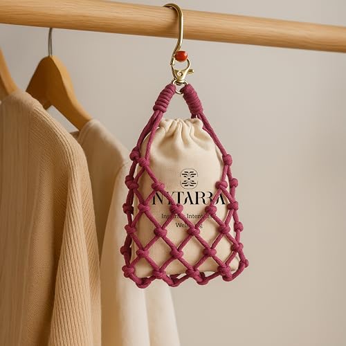 Image of Nytarra Luxury Aroma Sachet - Valley of Flowers | Long Lasting Air Fresheners for Closets, Drawers & Bags | Hanging Closet Freshener Pouch | Free 5 ml Fragrance Refill