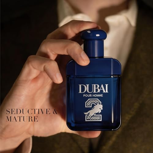 Image of AFLUXE Dubai 2 Eau de Parfum for Men, 3.4 Fl. Oz - Long Lasting Fresh Woody and Mint Fragrance, Intense Sandalwood & Citrus Men's Perfume