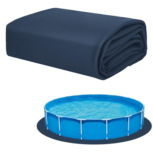 Gonioa 10 FT Pool Pad for Above Ground Pools Round Pool Liner Pad Under Pool Mat for Above Ground Pools Navy Blue Heavy Duty Pools Ground Pad to Prevent Puncture and Extend Liner Life