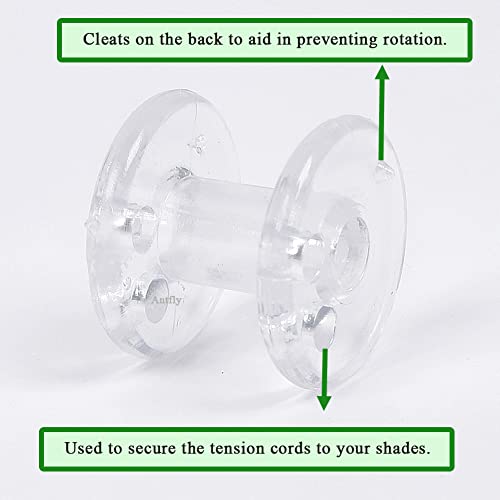 Antfly 16 pcs Pleated Shade Hold Downs Spool Tensioner Window Covering Hardware Cord Retainer Spool for RV Day/Night Shades - Image 3