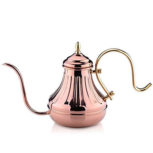 Coffee Pot Hand Punch, A Long Stainless Steel Gooseneck Narrow Drip Teapot, for A Variety Of Heating Furnace with (color : Pink, Size : 30cm)