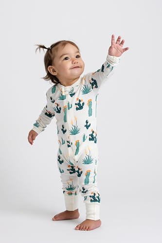 Image of MONICA + ANDY One Piece Baby Pajamas, 100% Organic Baby Clothes for Girls and Boys, Sizes For Newborn and Infant