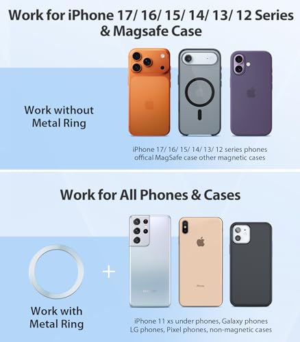 VICSEED for MagSafe Car Mount [Upgraded Strongest Magnet Power] Magnetic Phone Holder for Car Vent 360 Adjustable Magnetic Car Phone Holder Mount for iPhone 17 Pro Max 16 15 14 13 12 Plus Mini