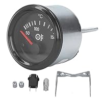 Risegun Öltemperaturanzeige, 52mm (24V) Präzisions-Sensor Generator Öl Kraftstofftemperaturanzeige für Dieselmotor 24 V LKW PKW 50-150 ℃