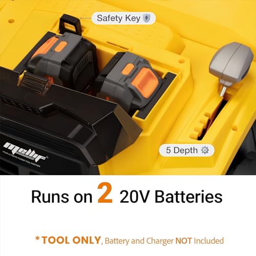 Image of Cordless Lawn Dethatcher Compatible with DeWalt 20V Battery(Tool Only), 40V Dual Battery Powered Brushless 2-in-1 Scarifier, 15'' Wide, 12-Gal Collection Bag, Air Boost Technology, 5 Adjustable Depths