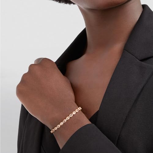 14K Gold Plated Tennis Bracelet for Women – Classic CZ Link Design, Fits 6.0"–7.2" Wrists – Stylish Sparkling Jewelry Gift, Timeless Tennis Bracelets for Women3