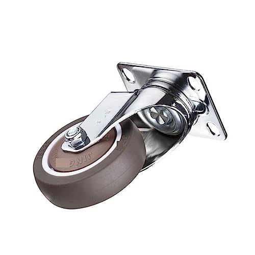 Roulettes pivotantes robustes double roulette en TPR verrouillable sans bruit - 4