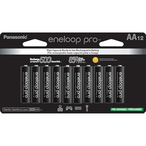 Eneloop Panasonic BK-3HCCA12FA pro AA High Capacity Ni-MH Pre-Charged Rechargeable Batteries, 12-Battery Pack Cover