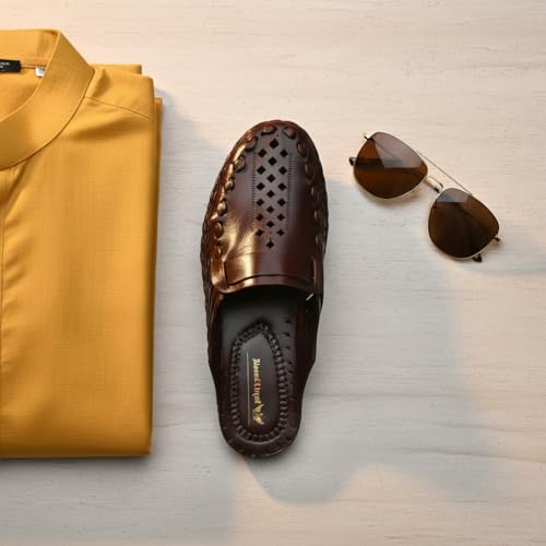 Image of Kolhapuri Chappal for Men|Kolhapuri Slippers for Men|Kolhapuri Shoes for Men|Leather Slippers for Men|Wedding Slippers for Men-B1