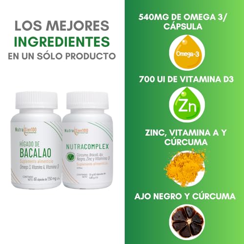 Aceites, capsulas de higado de bacalao Marca NUTRASIEN100 NUTRICIÓN Y ALIMENTACIÓN INTEGRAL (2)