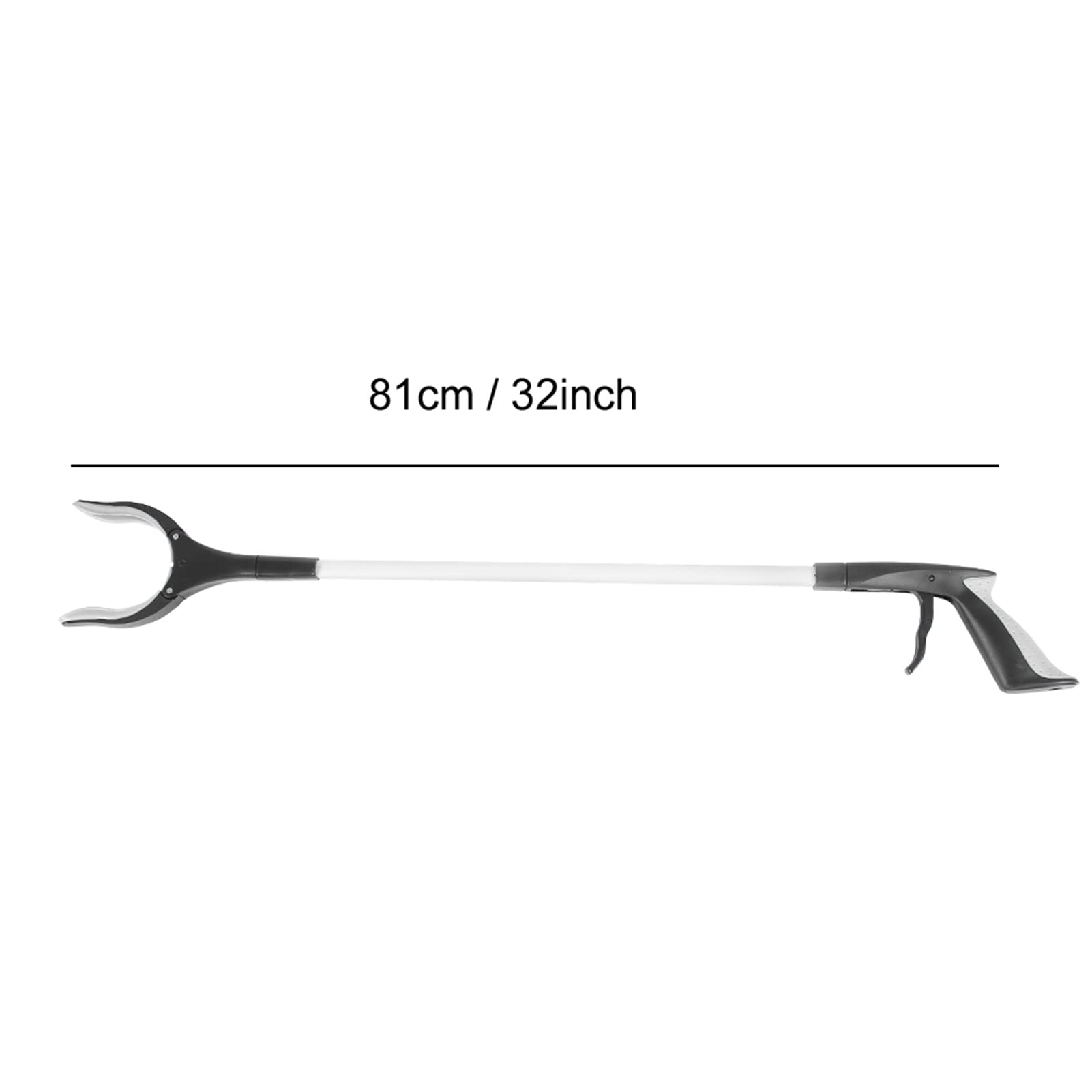 Fockety Pinza de Alcance de Ayuda para Movilidad, Herramienta de Recogida para Discapacitados Giratoria Larga de 90 Grados, ABS de Aluminio de 32,5"
