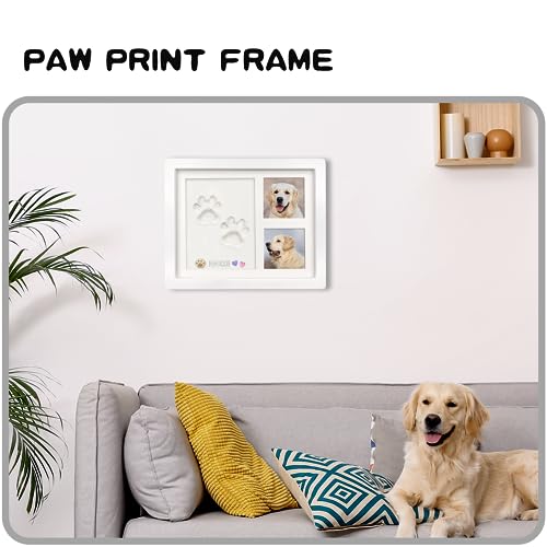 Dog-or-Cat-Pet-Paw-Print-Impression-kit-with-TrinketsPaw-Print-Kit-Keepsake-Large-Clay-AreaPremium-Wooden-Dog-Memorial-Picture-FramePersonalized-Paw-Print-Gift-for-Pet-Lovers-White - Cucciolini Doodles   Dog-or-Cat-Pet-Paw-Print-Impression-kit-with-TrinketsPaw-Print-Kit-Keepsake-Large-Clay-AreaPremium-Wooden-Dog-Memorial-Picture-FramePersonalized-Paw-Print-Gift-for-Pet-Lovers-White