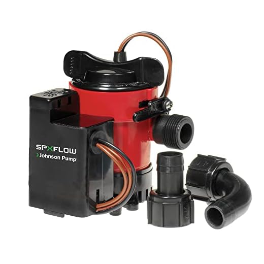 Johnson Pump 05903-00 Cartridge Combo Automatic Submersible Bilge Pump - 12V, 1000 GPH, red