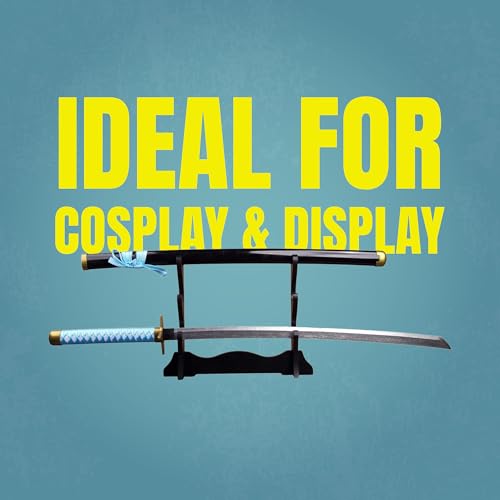 Image of OFFO Hyorinmaru Katana Replica 100cm | Anime Weapon of Toshiro Hitsugaya from Bleach | Lightweight Zanpakuto Prop for Cosplay, Collectors & Decorative Display