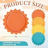 FYSUIMU 48 Pcs Here Comes The Son Party Plates Boho Sun Paper Disposable Plates 7 Inch Colored Sunshine Shape Tableware for First Trip Around the Sun Baby Shower 1st Birthday Summer Table Decor