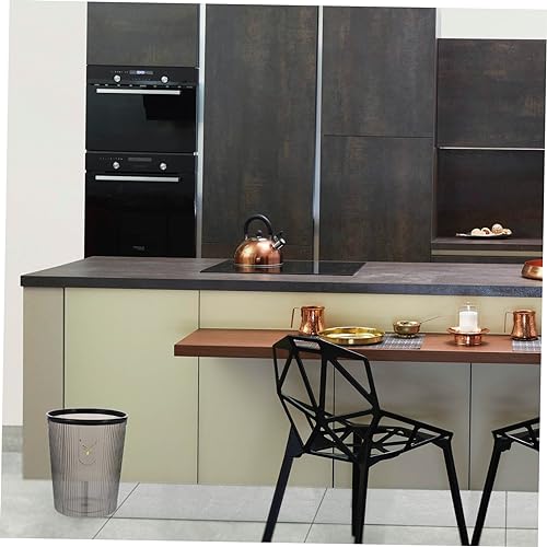 Basurero pequeño rectangular negro para cocina y baño miniatura 4