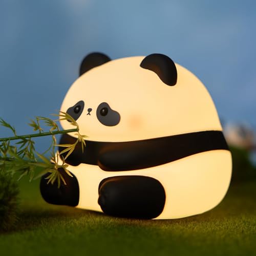 Ntrjtrss Veilleuse Panda Rechargeable avec Contrôle Tactile et Minuterie pour Enfants, Bébé, Femmes - Chambre et Cadeaux