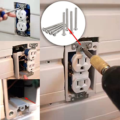 image for HanTof 50Pcs Extra Long Outlet Screws,Electrical Switch and Receptacle