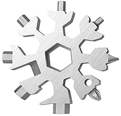 AASONS Multi-Tool Keychain Screwdriver Bottle Opener Stainless Steel Multi Purpose Wrenches Combination Compact Outdoor Portable Tool Snowflake Shape (18 in 1) (B094N95M57) Amazon Price History, Amazon Price Tracker