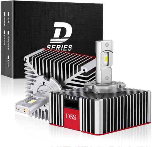 NOVCAPAR D5S Light Bulbs 38000LM +600% Brighter 6000K Cool White120W High PowerPlug and Play Fog Light Bulbs 2 Packs