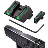 TRSAIM No-Tritium Fiber Optic Sights for Glock 17, 17L...