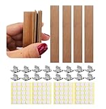 Upgraded Thick Wooden Candle Wicks 5.1 X 0.5 Inch Natural Candle Wood Wicks with Stand Candle Cores