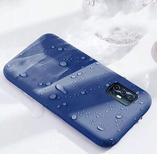 Image of A rtistque Liquid TPU Silicone Matte Shockproof Flexible with Camera Protection Soft Back Cover Case for IQOO 7 - Black