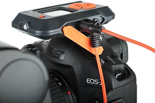 Miops Smart Digital Camera Trigger connected to a camera via cable