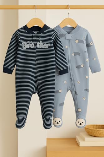 Image of TuddyBuddy 100% Cotton Multi Color Zipper Romper Sleepsuit /Romper /Jumpsuit for Baby Boy & Baby Girl