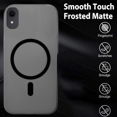 Image of Luxury Paper Thin Back Case Cover for iPhone XR | Matte Finish | Compatible with magsafe | (Black)