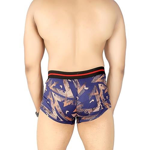 Image of Regular Fit Printed Cotton Trunks for Men |Combed Cotton, Stretchy Fabric, Anti-Bacterial and Microfibre Waistband (TKP)