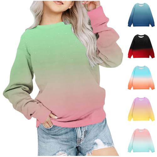 EMATOP Bunte Pullover für Kinder Mädchen Baumwolle Langarm...