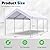 Quictent 10’x20’ Heavy Duty Carport Car Canopy Galvanized Car Boat Shelter with Reinforced Steel Cables-White