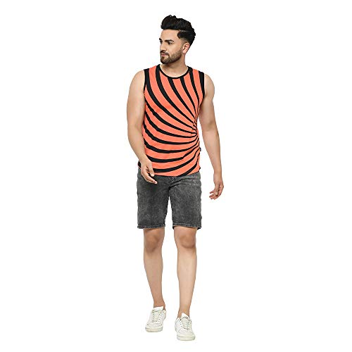 Image of RIGO Men's Geometric Slim Fit Vest (SD02201040 Pink