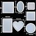 Resin Coaster Molds Including Round, Square, Rectangle, Ellipse, Heart Silicone Molds