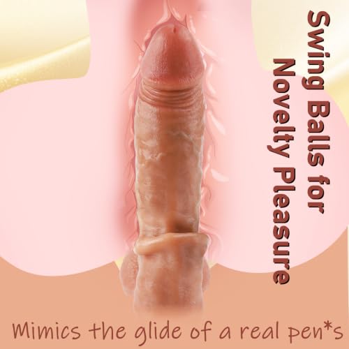 Realistic Huge Dildo with Swinging Balls 9.2 Inch Thick Foreskin Toy - Image 2