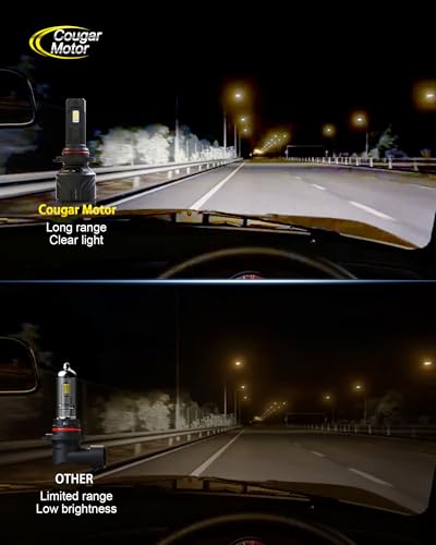 Image of Cougar Motor 9005 Bulbs, HB3 Fog Lights 6500K White Non-Polarity 9005 Fog Bulb or Off-Road Use Plug and Play - Pack of 2