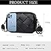 OWGSEE Crossbody Bags for Women, Trendy Leather Crossbody Camera Bag Purse with Guitar Strap Small Shoulder Handbag (Black)