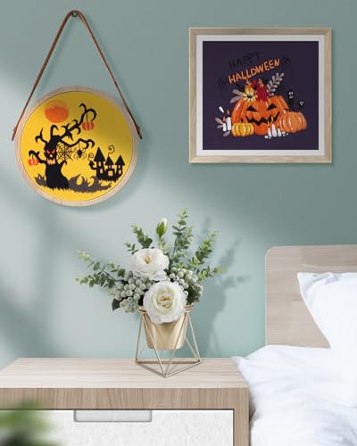 Image of TINDTOP Halloween Embroidery Kit for Adult, Embroidery Kit for Beginners | Include Embroidery Cloth Hoops Threads for Craft Lover Hand Stitch with Embroidery Skill Techniques